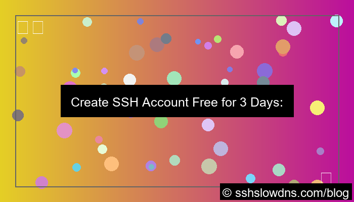 ilustrasi Create SSH 3 Days Account Instantly