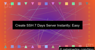 desain Create SSH 7 Days Server Instantly