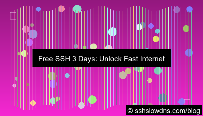 ilustrasi Free SSH 3 Days For Fast Internet