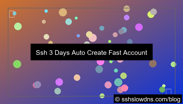 grafik SSH 3 Days Auto Create Fast Account