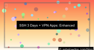 SSH 3 Days Compatible With VPN Apps