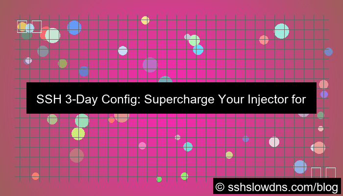 SSH 3 Days Config Ready For Injector