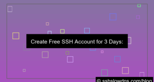 SSH 3 Days Create Without Email Required