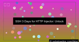 ilustrasi SSH 3 Days For HTTP Injector App