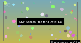 SSH 3 Days Free Trial No Signup