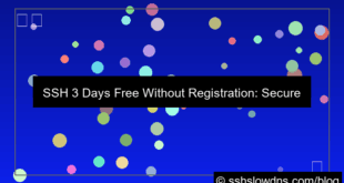 SSH 3 Days Free Without Registration