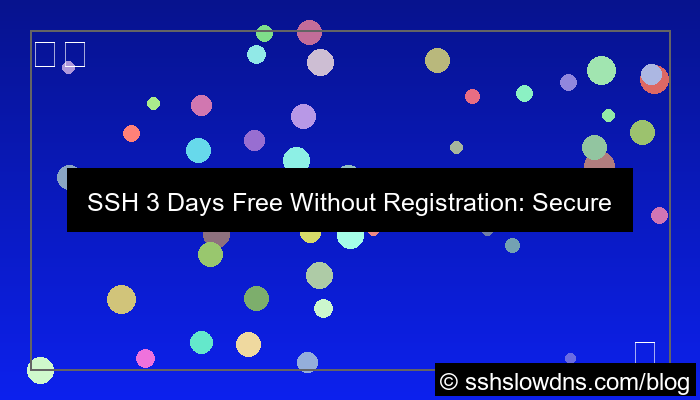SSH 3 Days Free Without Registration