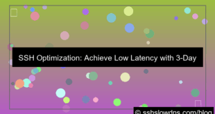 SSH 3 Days Ideal For Low Latency