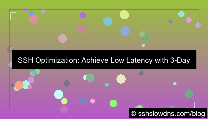 SSH 3 Days Ideal For Low Latency