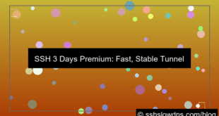SSH 3 Days Premium Fast Stable Tunnel