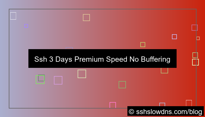 ilustrasi SSH 3 Days Premium Speed No Buffering