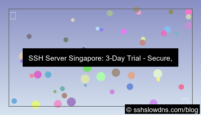 SSH 3 Days Server Singapore Location