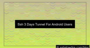 gambar SSH 3 Days Tunnel For Android Users