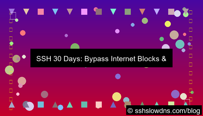 visual SSH 30 Days For Bypassing Internet Blocks