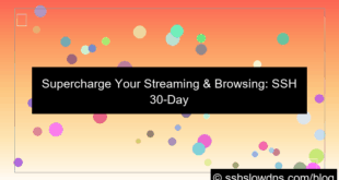 SSH 30 Days For Streaming and Browsing
