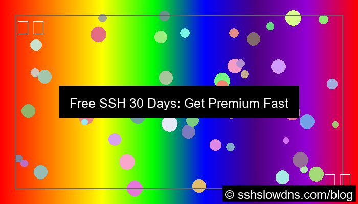 SSH 30 Days Premium Fast Server Free