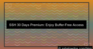 visual SSH 30 Days Premium No Buffering Access