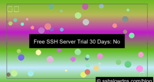 SSH 30 Days Trial Server No Signup