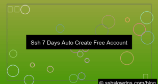 SSH 7 Days Auto Create Free Account