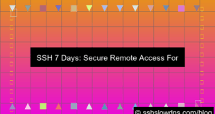 SSH 7 Days Secure Connection For All