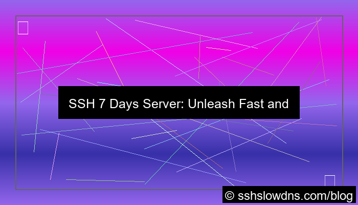 visual SSH 7 Days Server For Fast Tunneling
