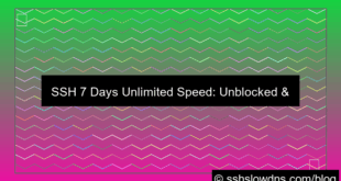 SSH 7 Days Unlimited Speed No Block