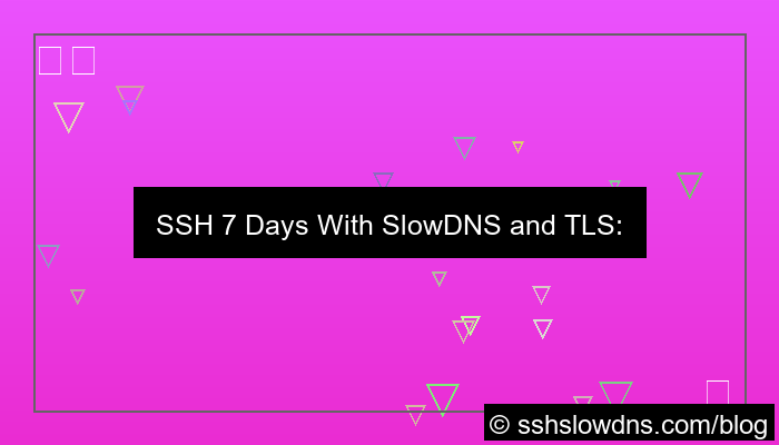 SSH 7 Days With SlowDNS and TLS