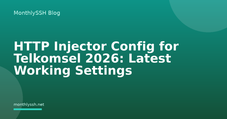 HTTP Injector Config for Telkomsel 2026: Latest Working Settings